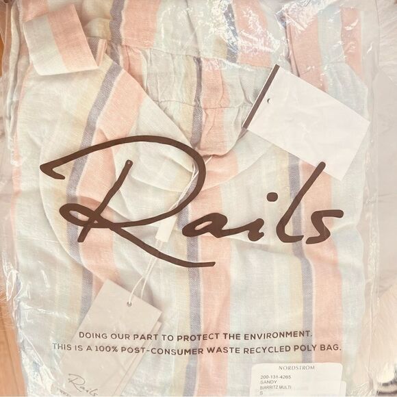 RAILS Sandy Linen Blend Shift Dress, Summer Vacation Airy Dress, Pastel,  NWT‎ - Picture 5 of 17